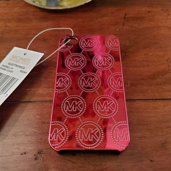 Michael Kors Metal PEONY iPhone Case Cover Size NS - Picture 1 of 11